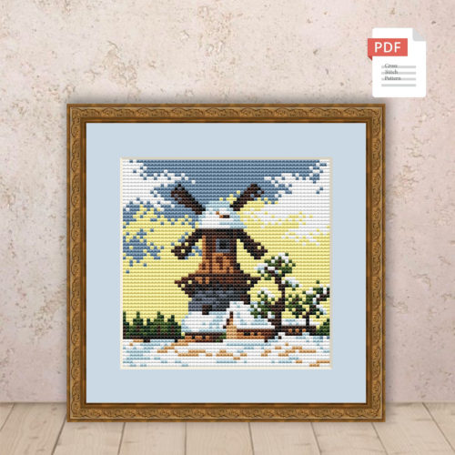 Winter Windmill Cross Stitch Pattern #ssn159