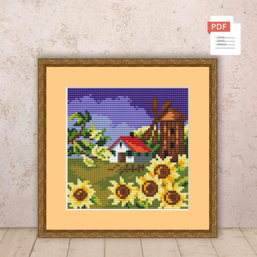 Autumn Landscape Cross Stitch Pattern #ssn163