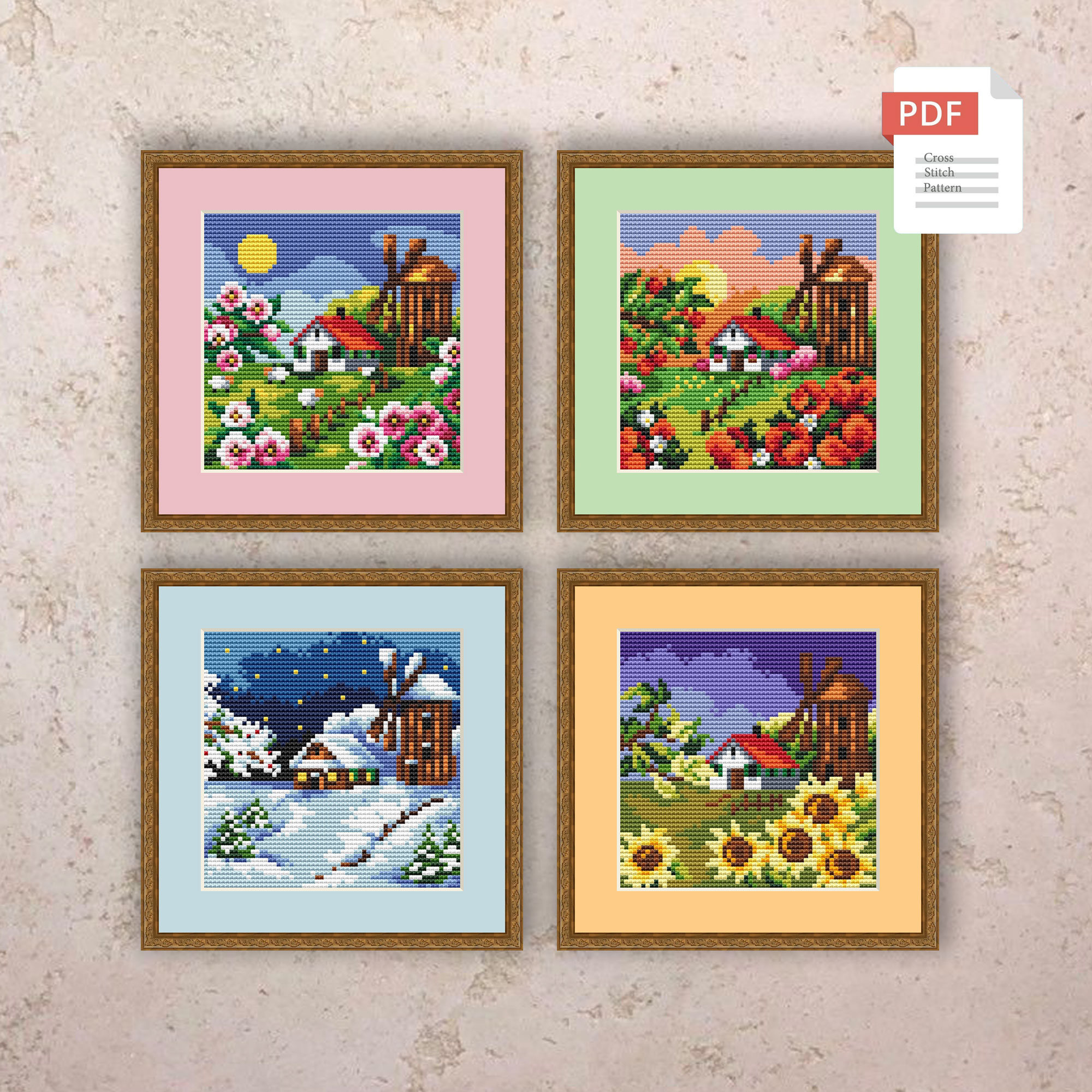 Summer Landscape Cross Stitch Pattern #ssn162 - Image 2