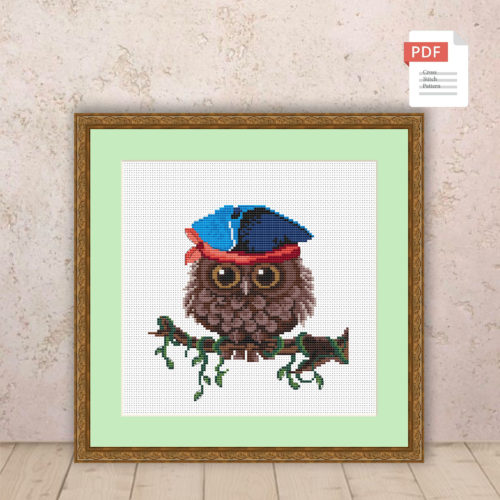 Summer Owl Cross Stitch Pattern #ssn177