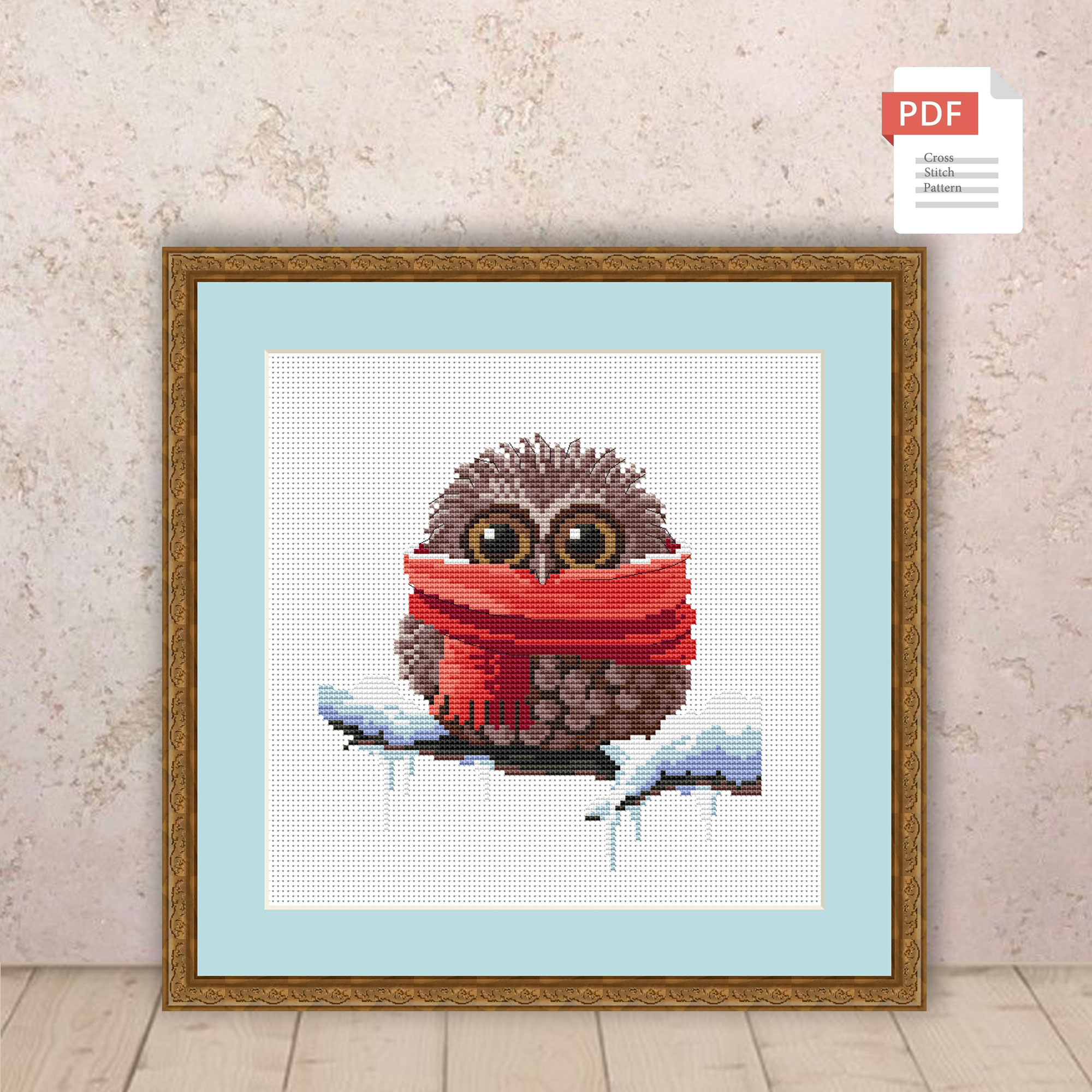 Winter Owl Cross Stitch Pattern #ssn179