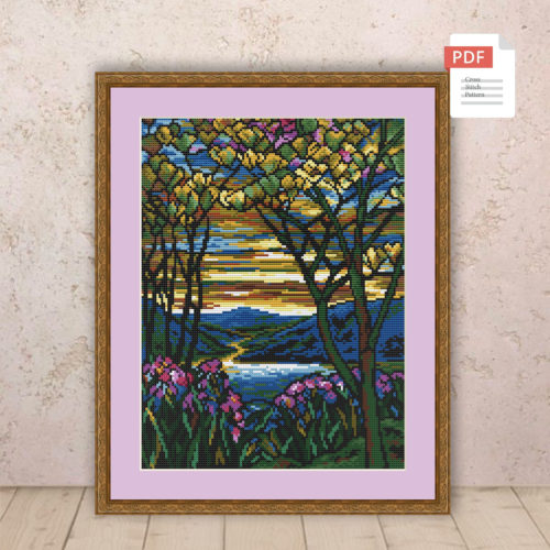 Spring Landscape Cross Stitch Pattern #ssn201