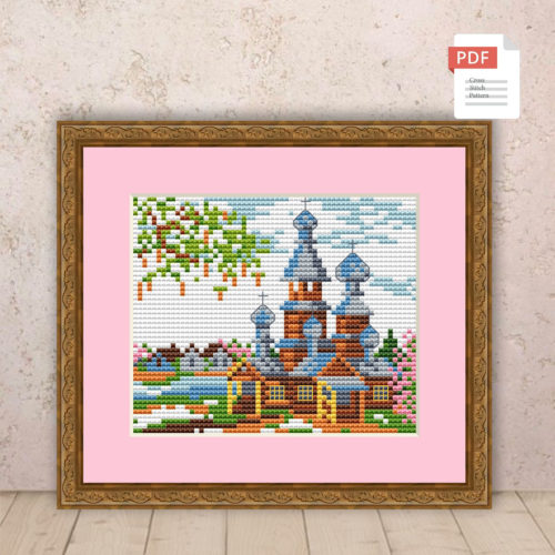 Spring Landscape Cross Stitch Pattern #ssn236