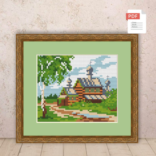 Summer Landscape Cross Stitch Pattern #ssn237