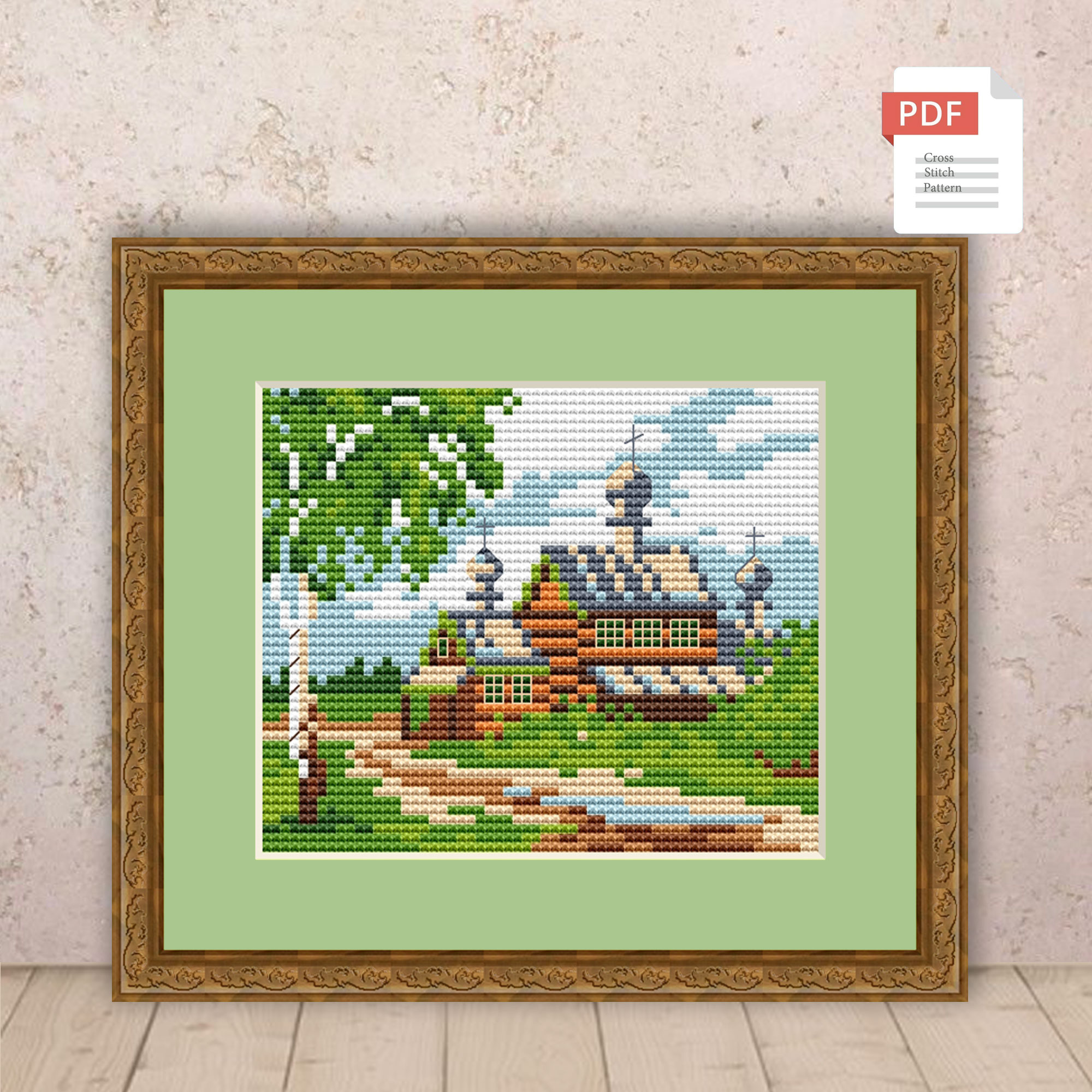 Summer Landscape Cross Stitch Pattern #ssn237