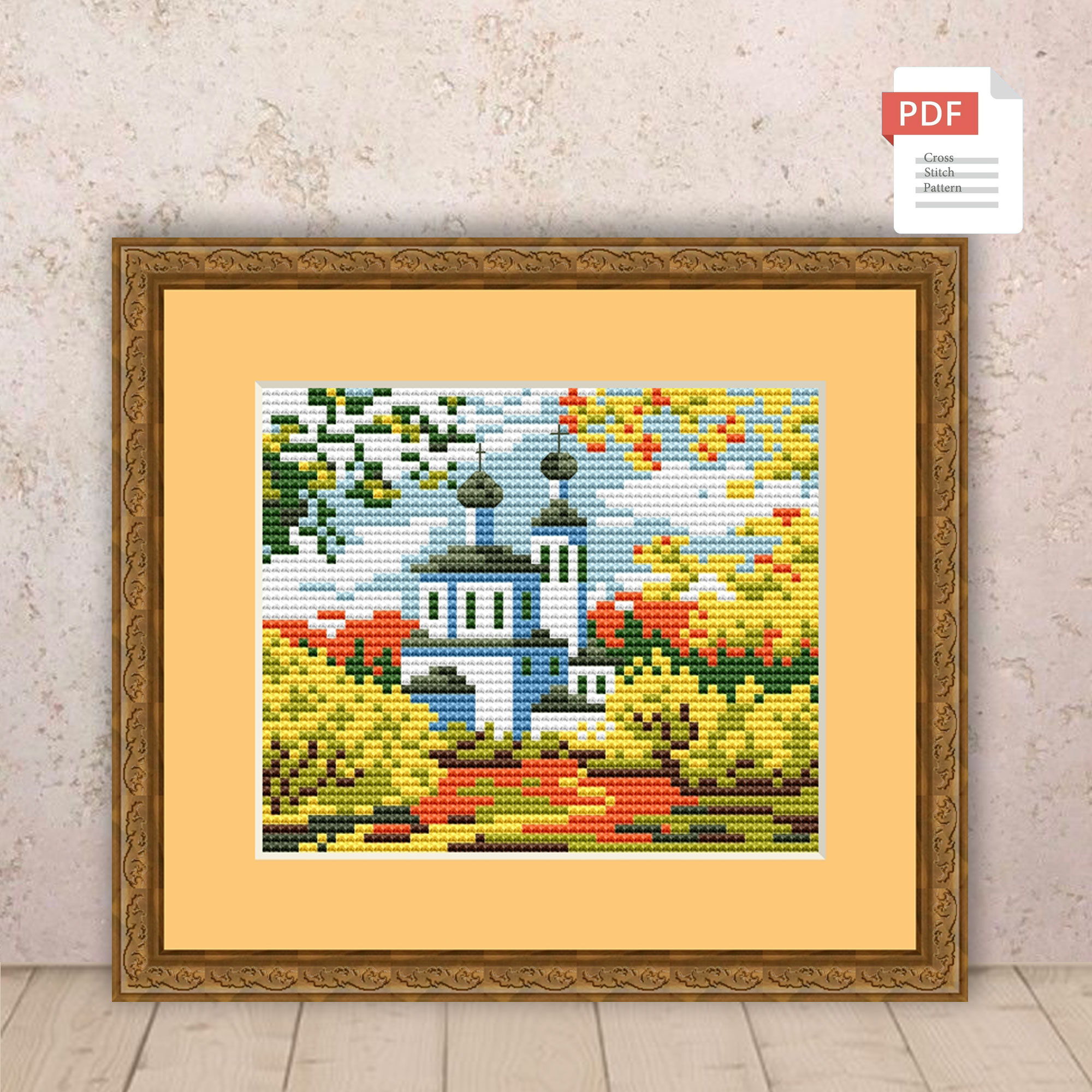 Autumn Landscape Cross Stitch Pattern #ssn238
