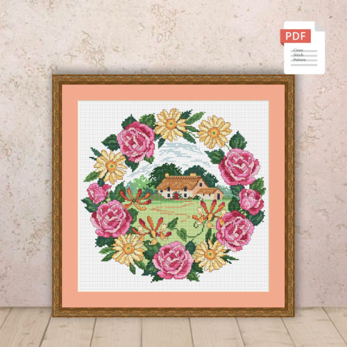 Autumn Wreath Cross Stitch Pattern #ssn243