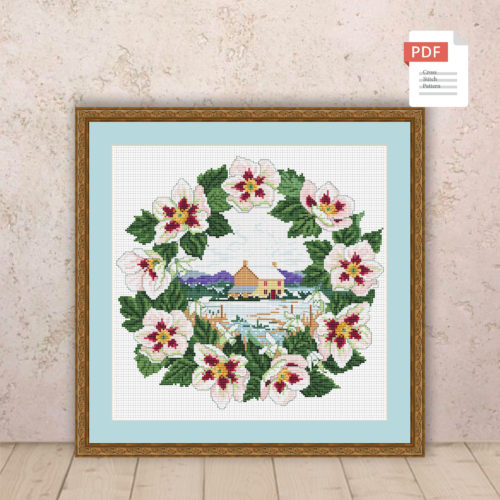 Winter Wreath Cross Stitch Pattern #ssn244