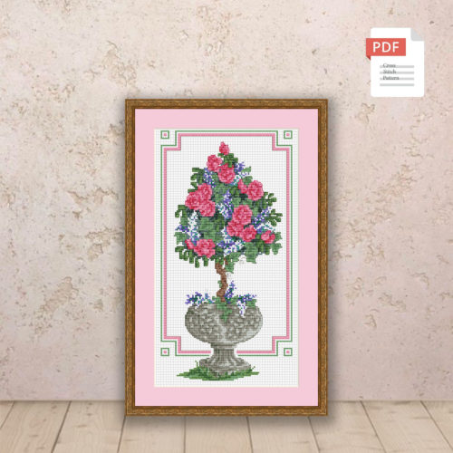 Summer Topiary Cross Stitch Pattern #ssn247
