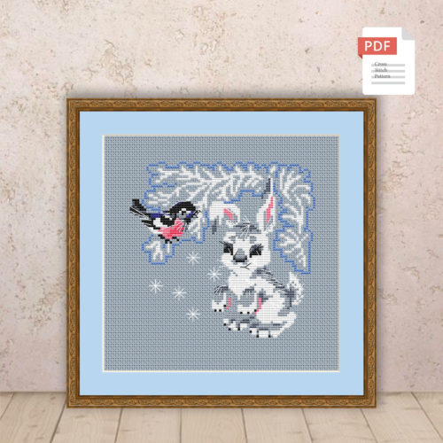 Winter Bunny Cross Stitch Pattern #ssn252