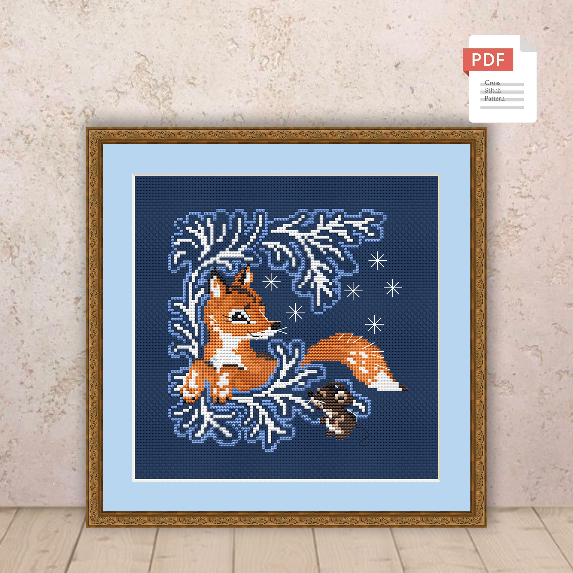 Winter Fox Cross Stitch Pattern #ssn253 - Image 2
