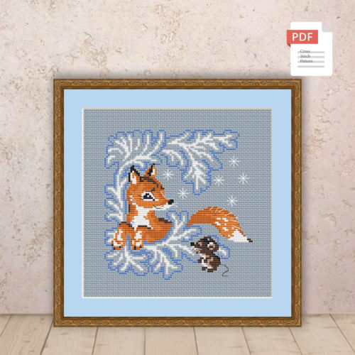 Winter Fox Cross Stitch Pattern #ssn253