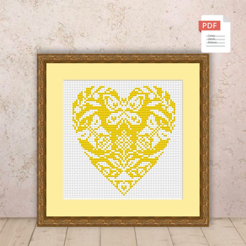 Summer Heart Cross Stitch Pattern #ssn257
