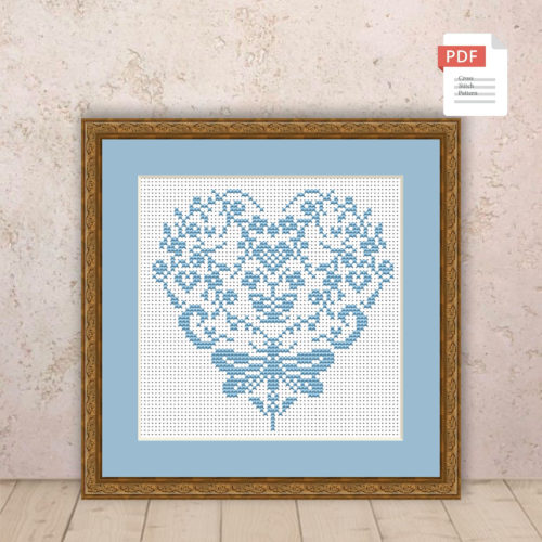 Winter Heart Cross Stitch Pattern #ssn259