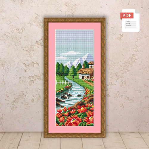 Spring Landscape Cross Stitch Pattern #ssn261