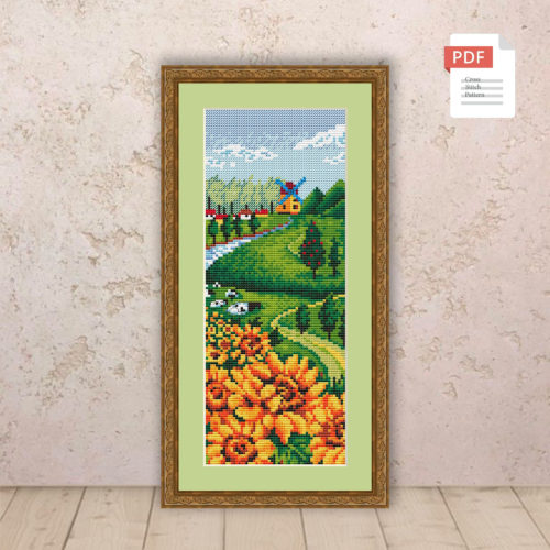 Summer Landscape Cross Stitch Pattern #ssn262