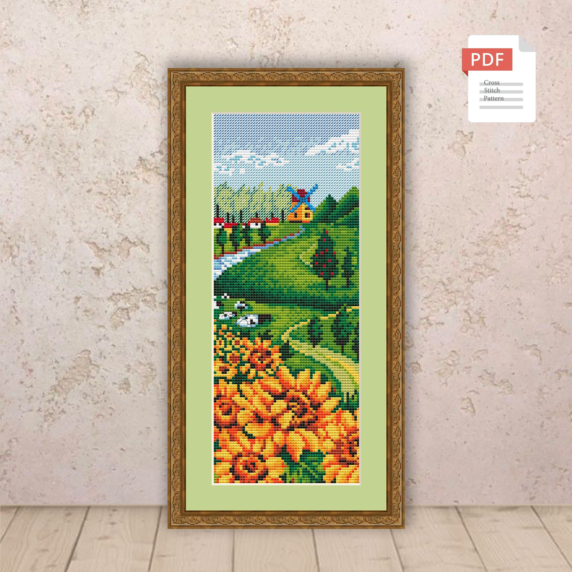 Summer Landscape Cross Stitch Pattern #ssn262