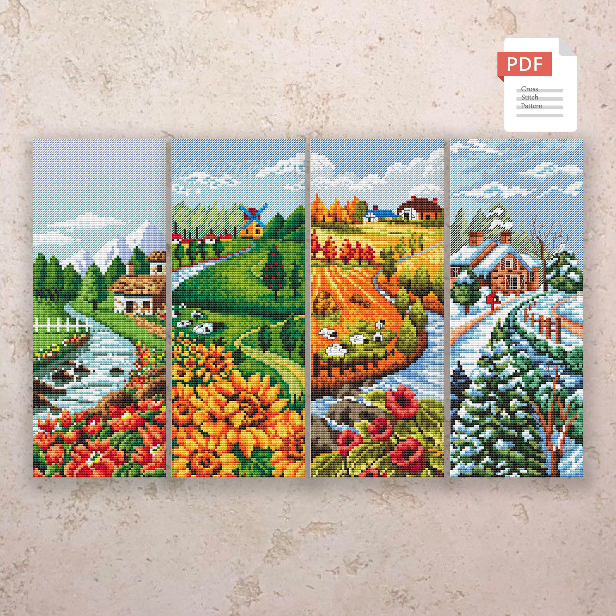 Summer Landscape Cross Stitch Pattern #ssn262 - Image 2