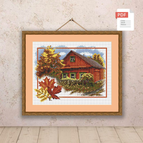 Autumn Landscape Cross Stitch Pattern #ssn273