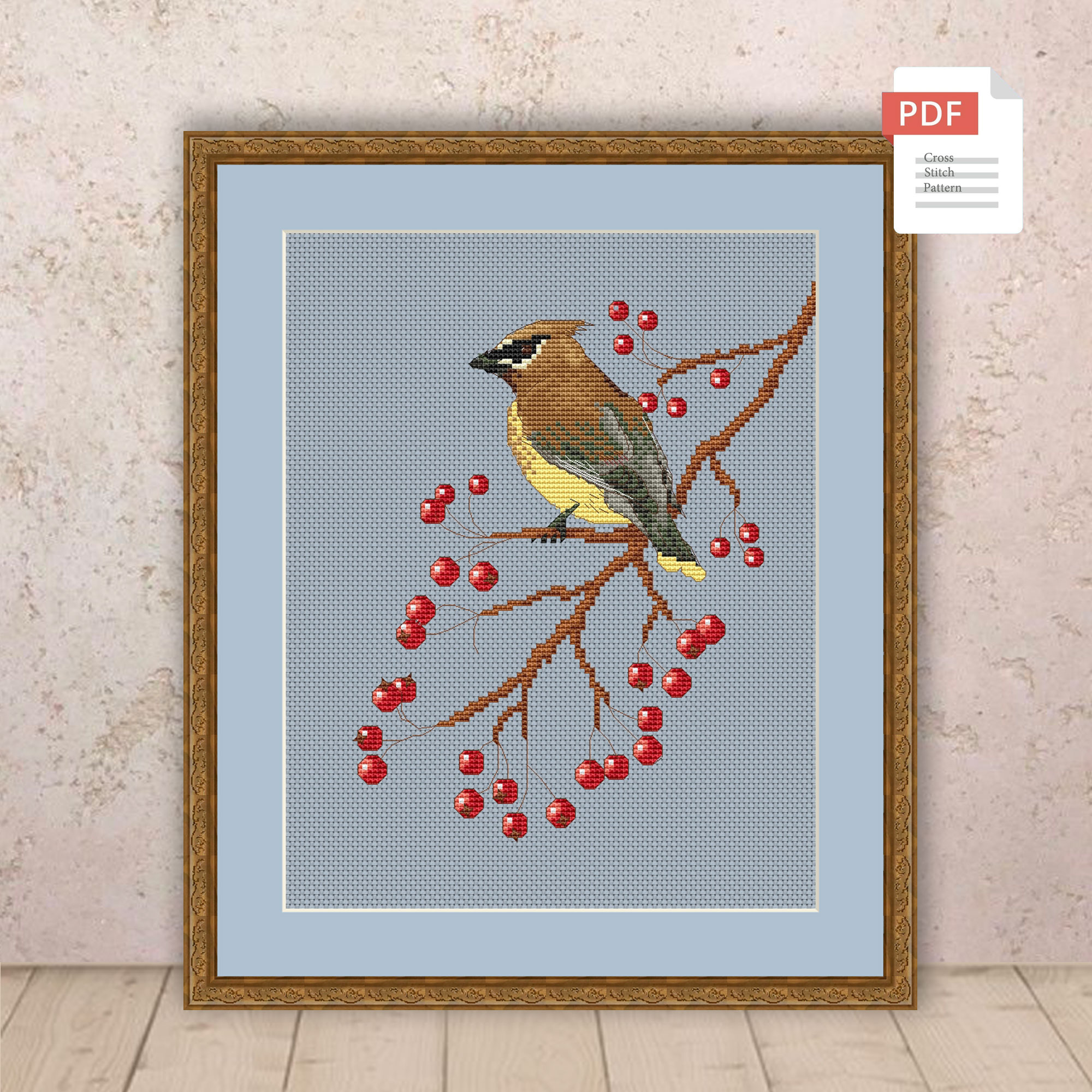Winter Birds Cross Stitch Pattern #ssn284 - Image 2