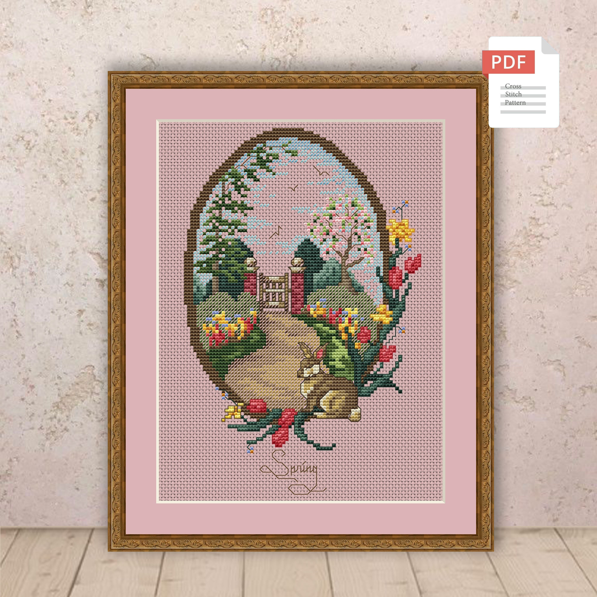 Spring Landscape Cross Stitch Pattern #ssn291 - Image 2