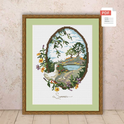 Summer Landscape Cross Stitch Pattern #ssn292