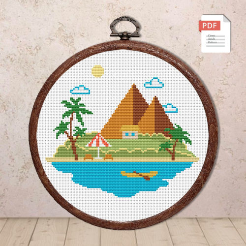 Mountain Landscape Cross Stitch Pattern #trl004