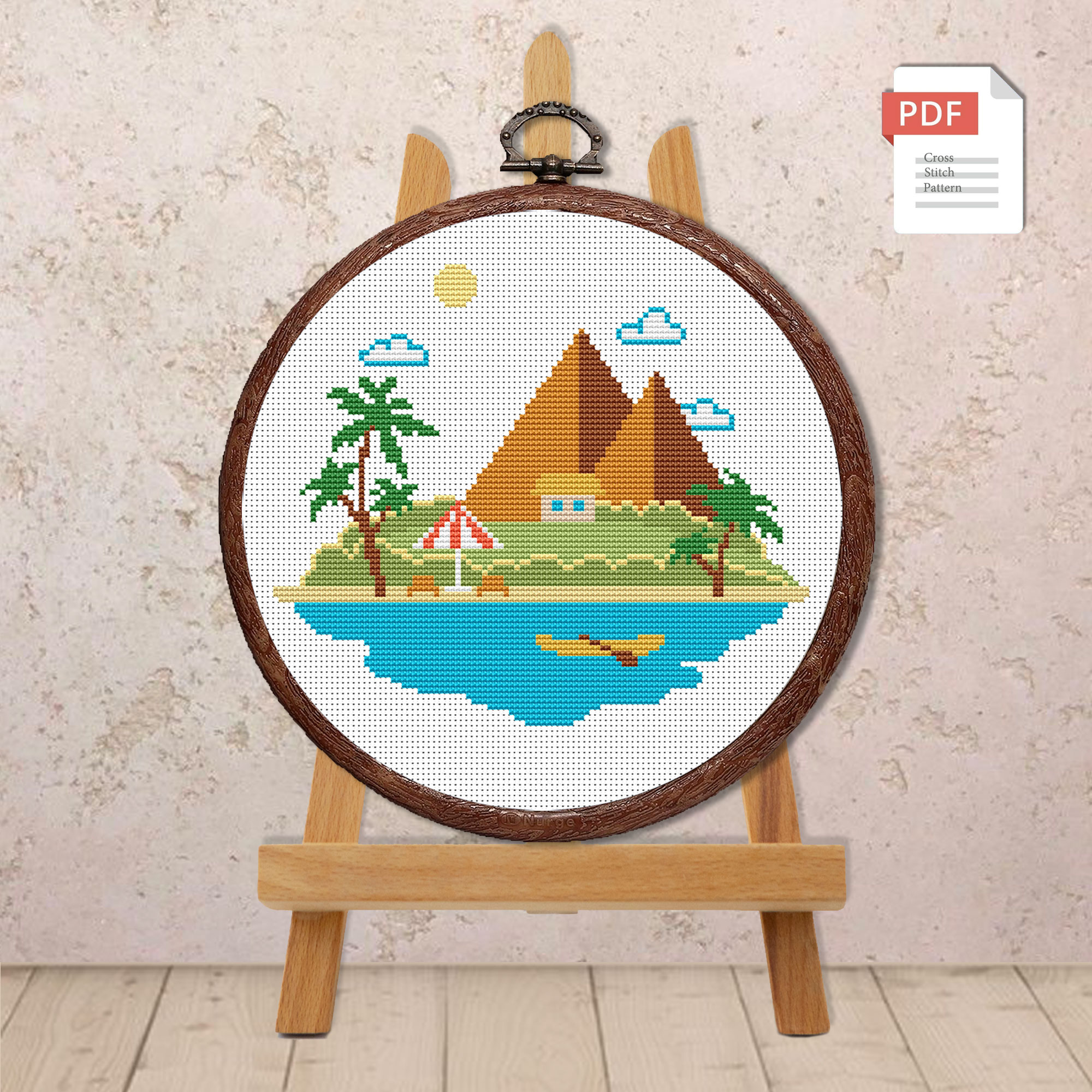 Mountain Landscape Cross Stitch Pattern #trl004 - Image 2
