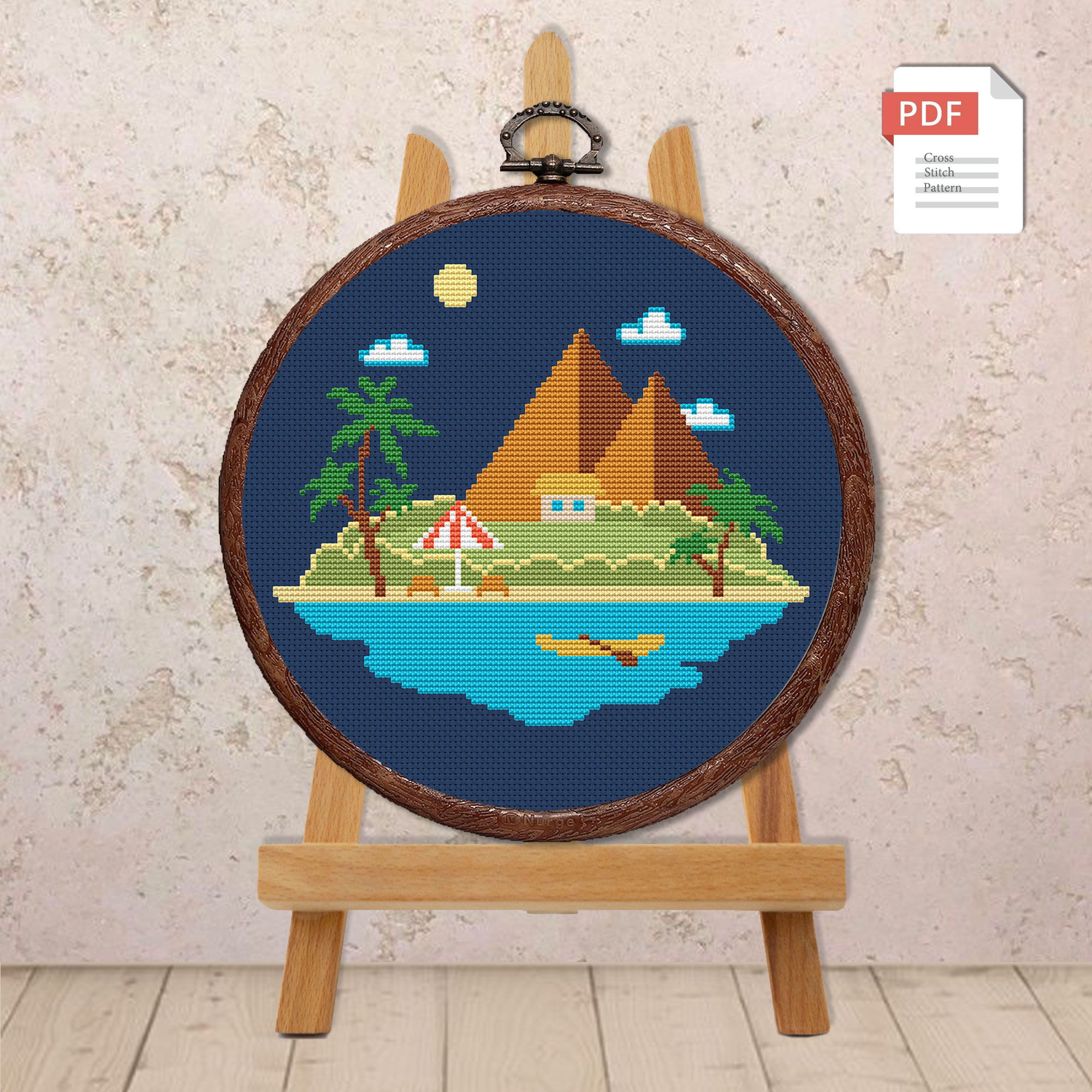 Mountain Landscape Cross Stitch Pattern #trl004 - Image 3