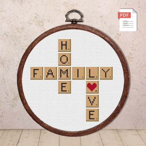 Home Love Family Cross Stitch Pattern #vl005