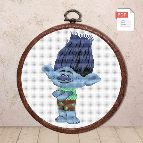 Troll Branch Cross Stitch Pattern #bab002