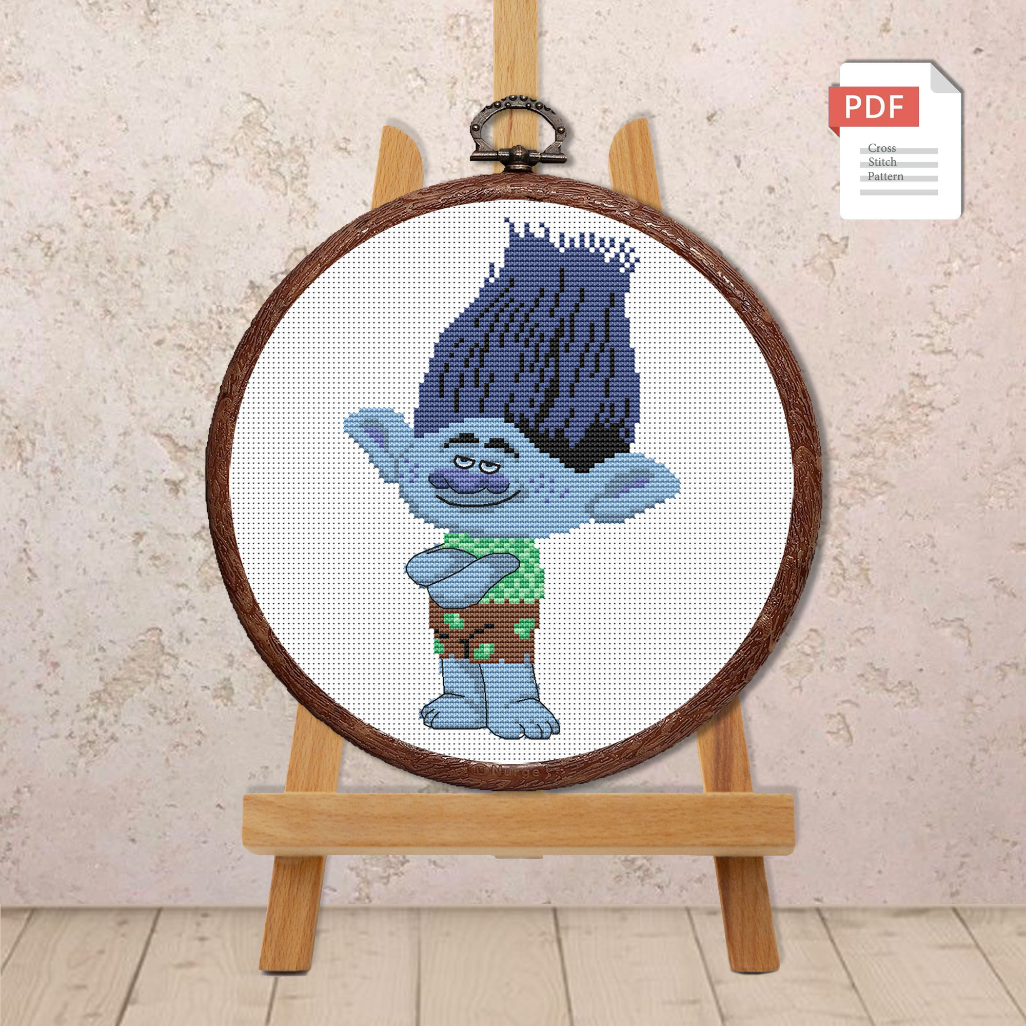 Troll Branch Cross Stitch Pattern #bab002 - Image 2