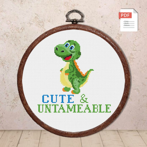 Cute And Untameable Cross Stitch Pattern #bab004