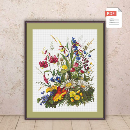 Wildflowers Cross Stitch Pattern #fl.033