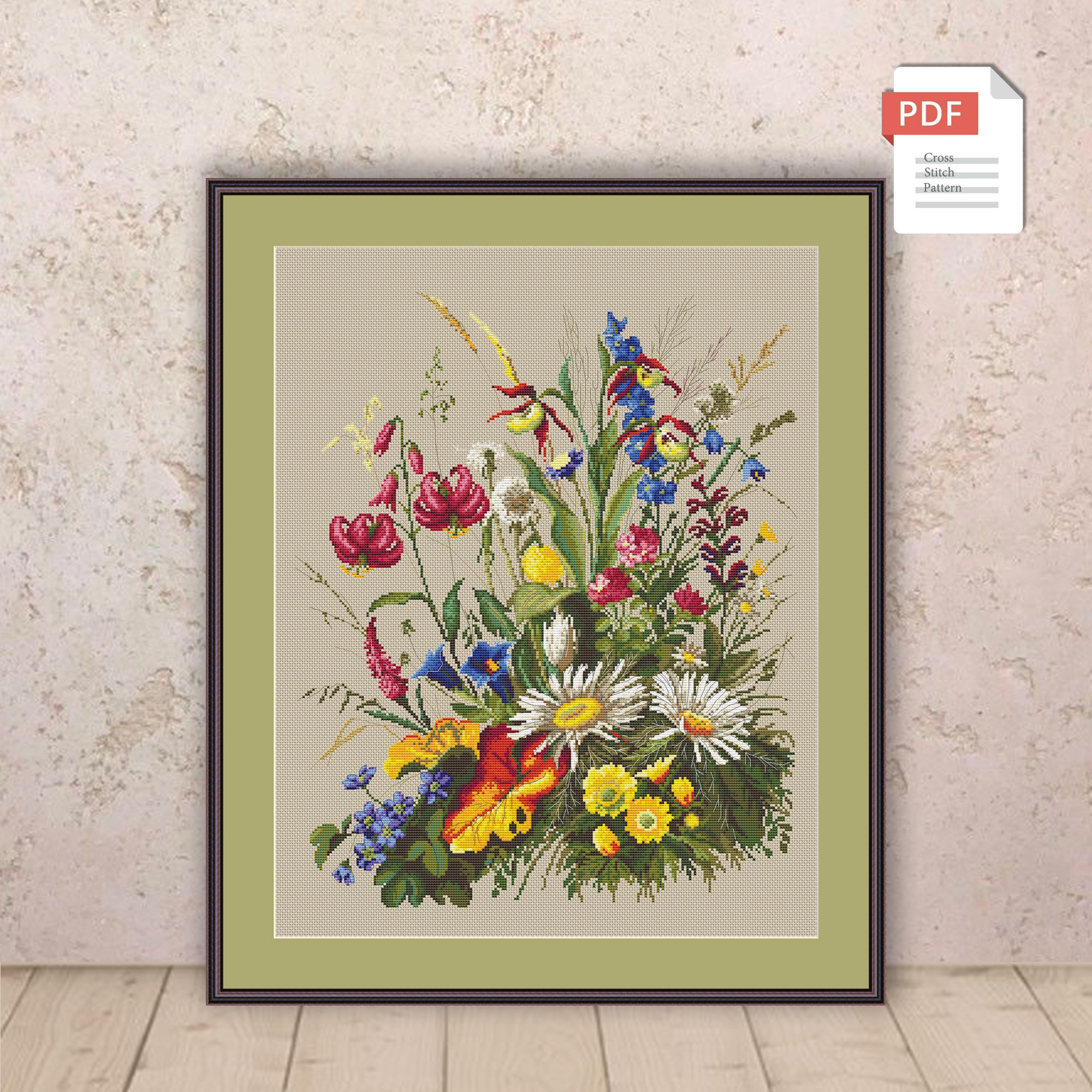 Wildflowers Cross Stitch Pattern #fl.033 - Image 2