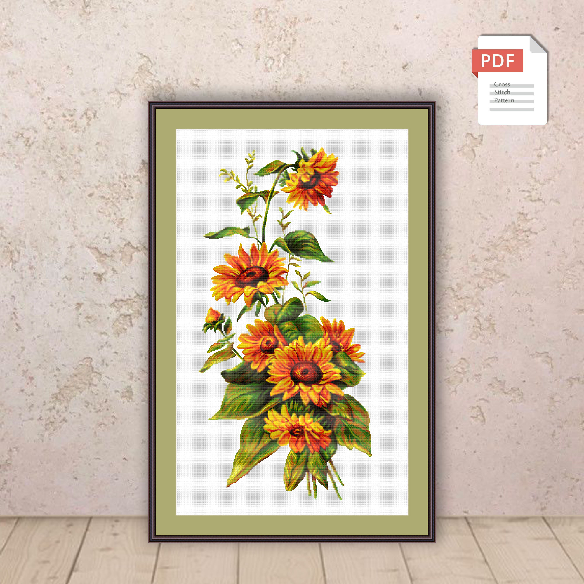Sunflowers Cross Stitch Pattern #fl.037