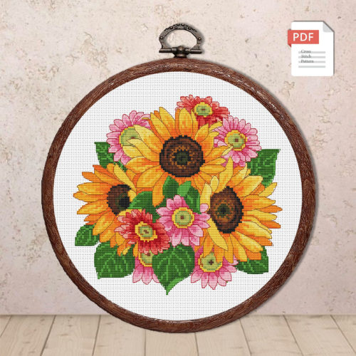 Sunflowers Cross Stitch Pattern #fl.067