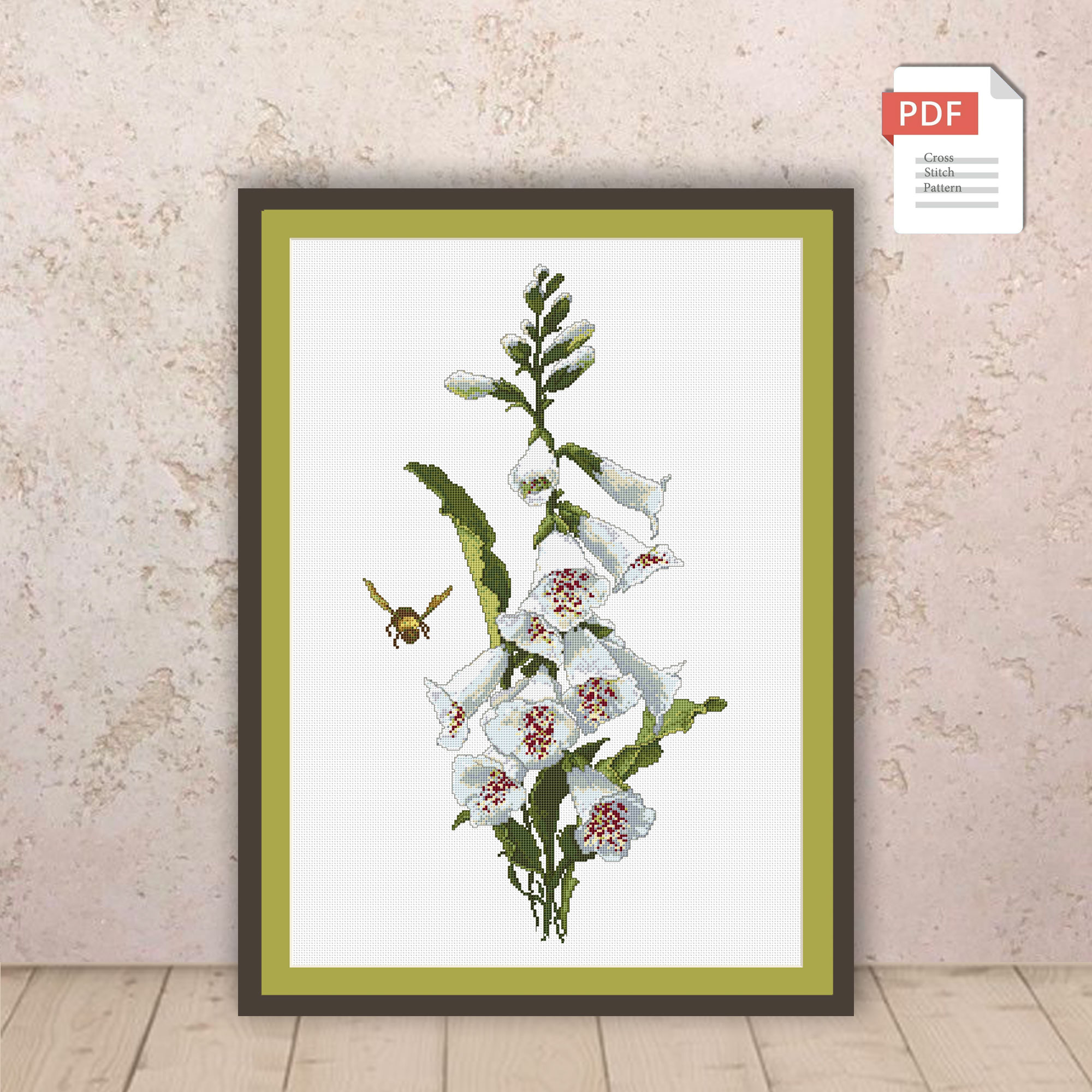 White Bells Cross Stitch Pattern #fl.072 - Image 3