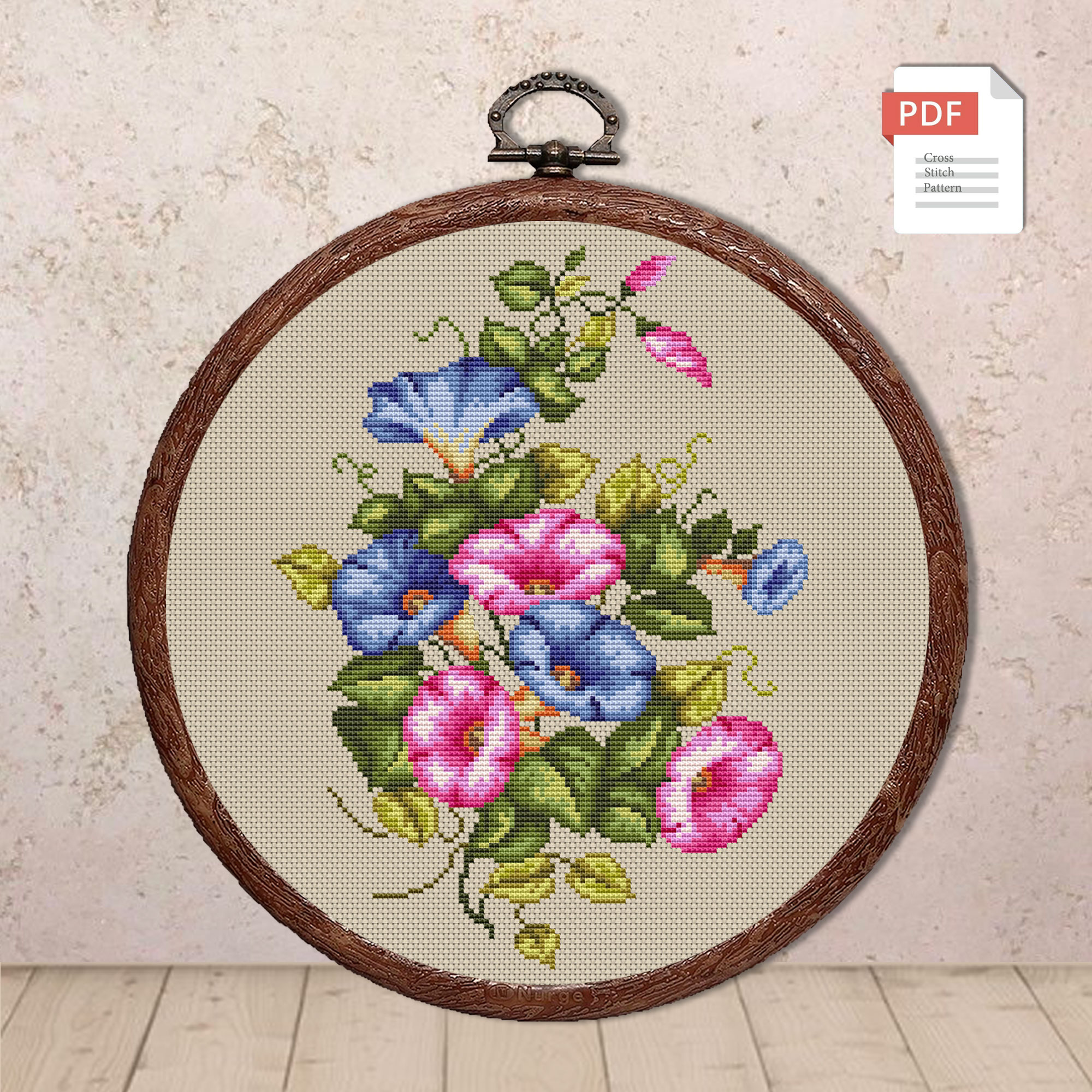 Colored Bells Cross Stitch Pattern #fl.074
