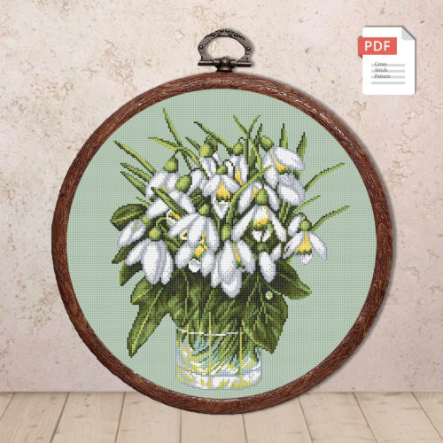 Snowdrops Cross Stitch Pattern #fl.080