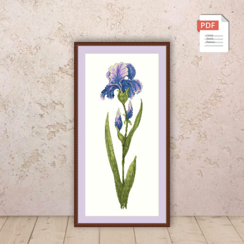Iris Cross Stitch Pattern #fl.093