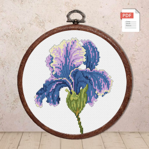 Iris Cross Stitch Pattern #fl.094