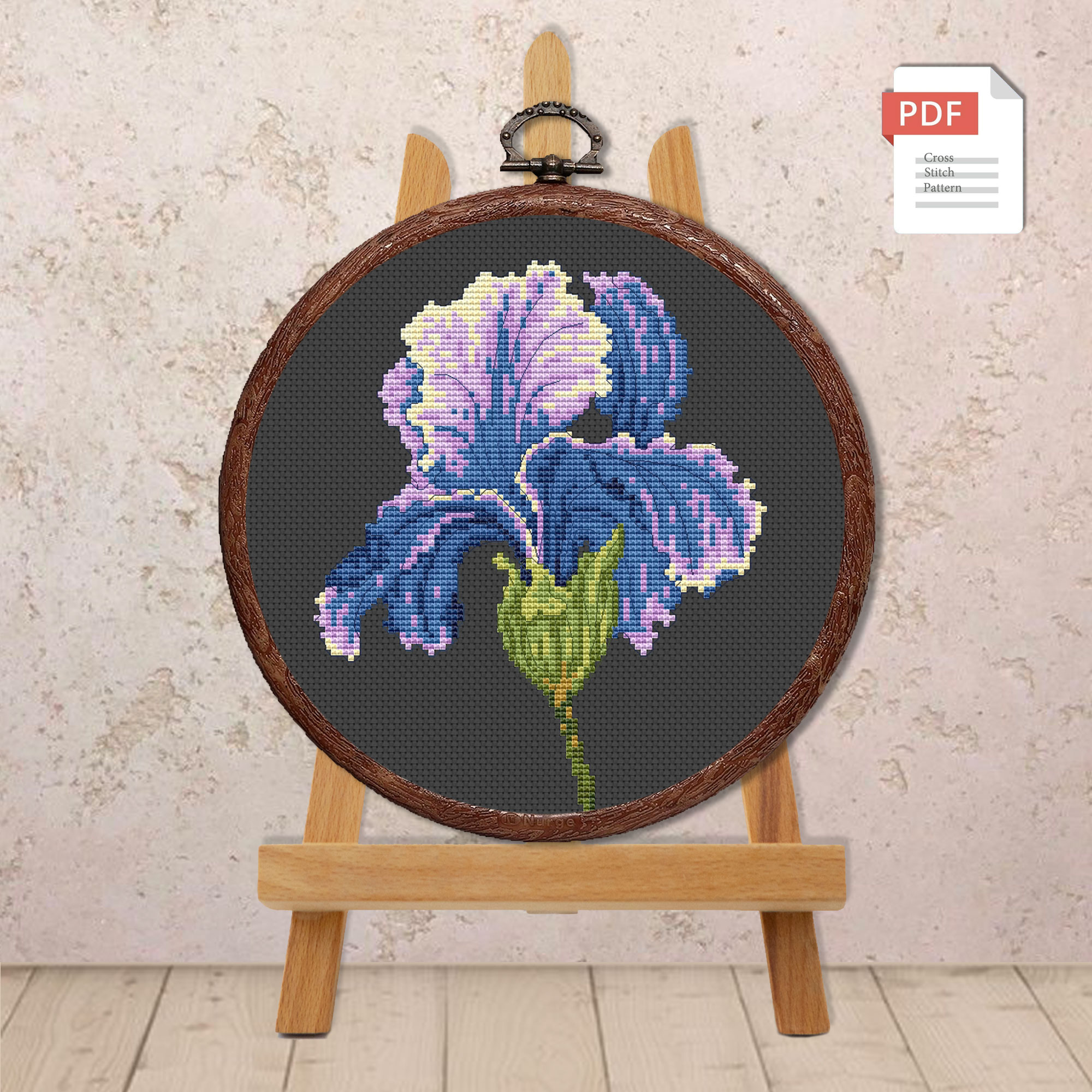 Iris Cross Stitch Pattern #fl.094 - Image 3
