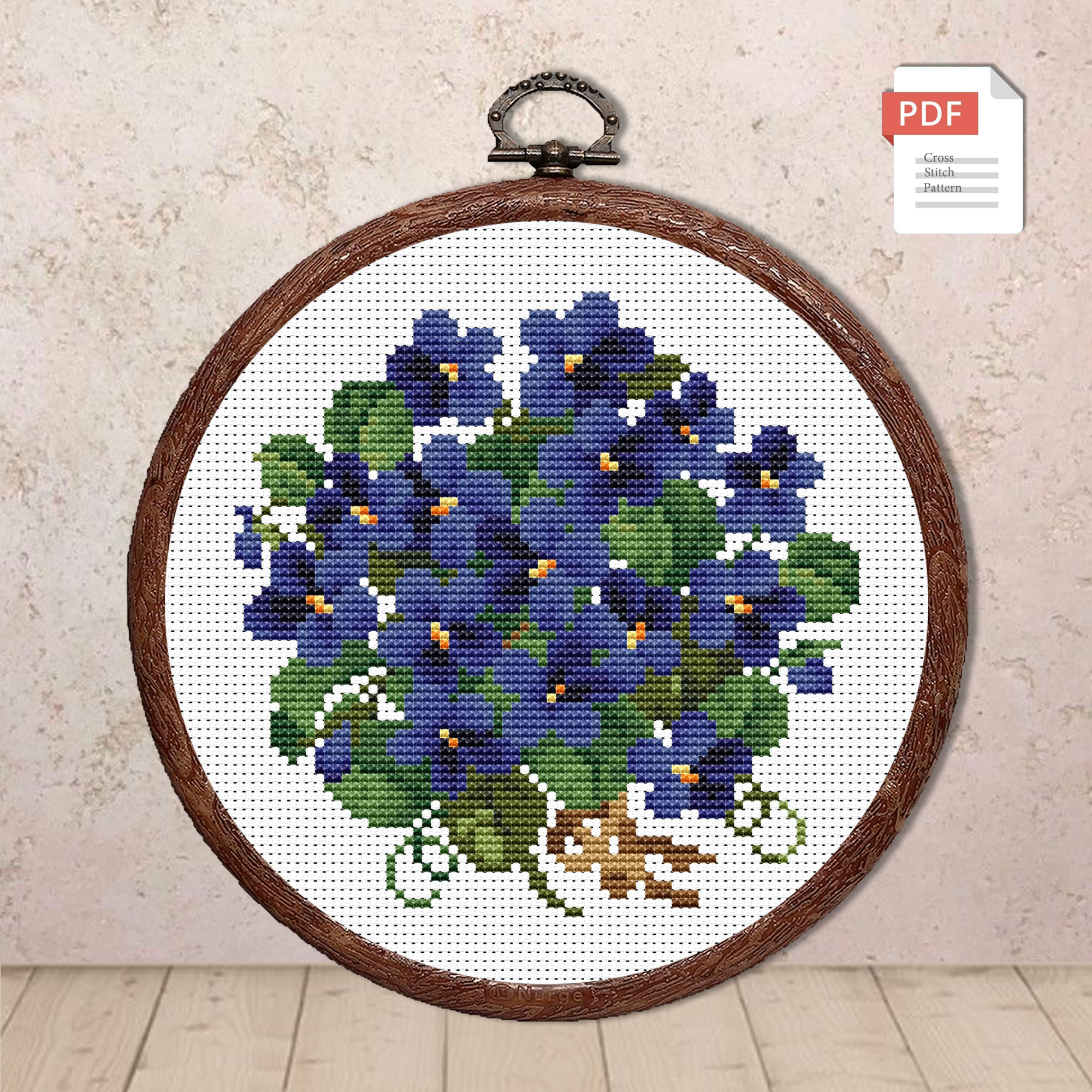 Vintage Bouquet Cross Stitch Pattern #fl.095