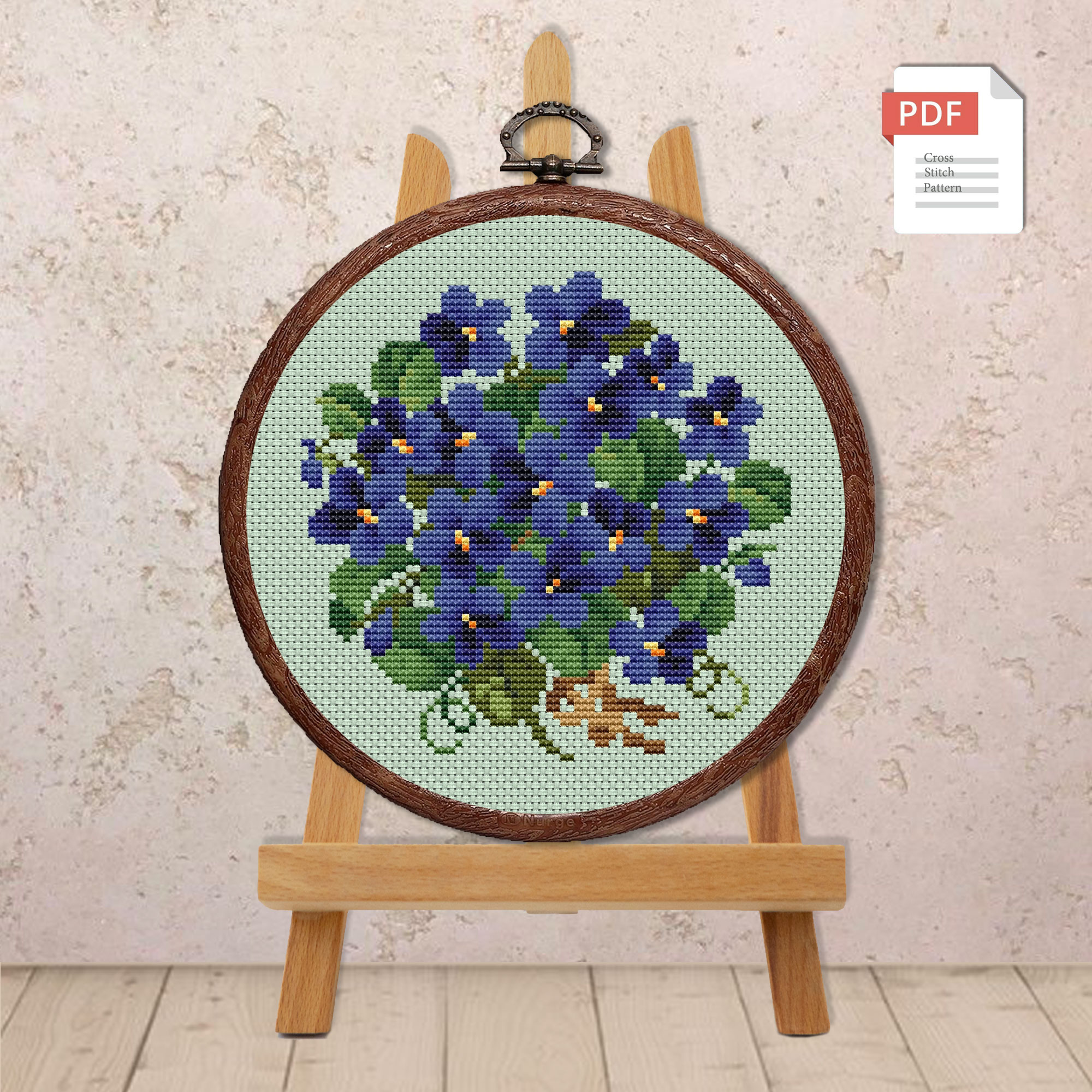Vintage Bouquet Cross Stitch Pattern #fl.095 - Image 3