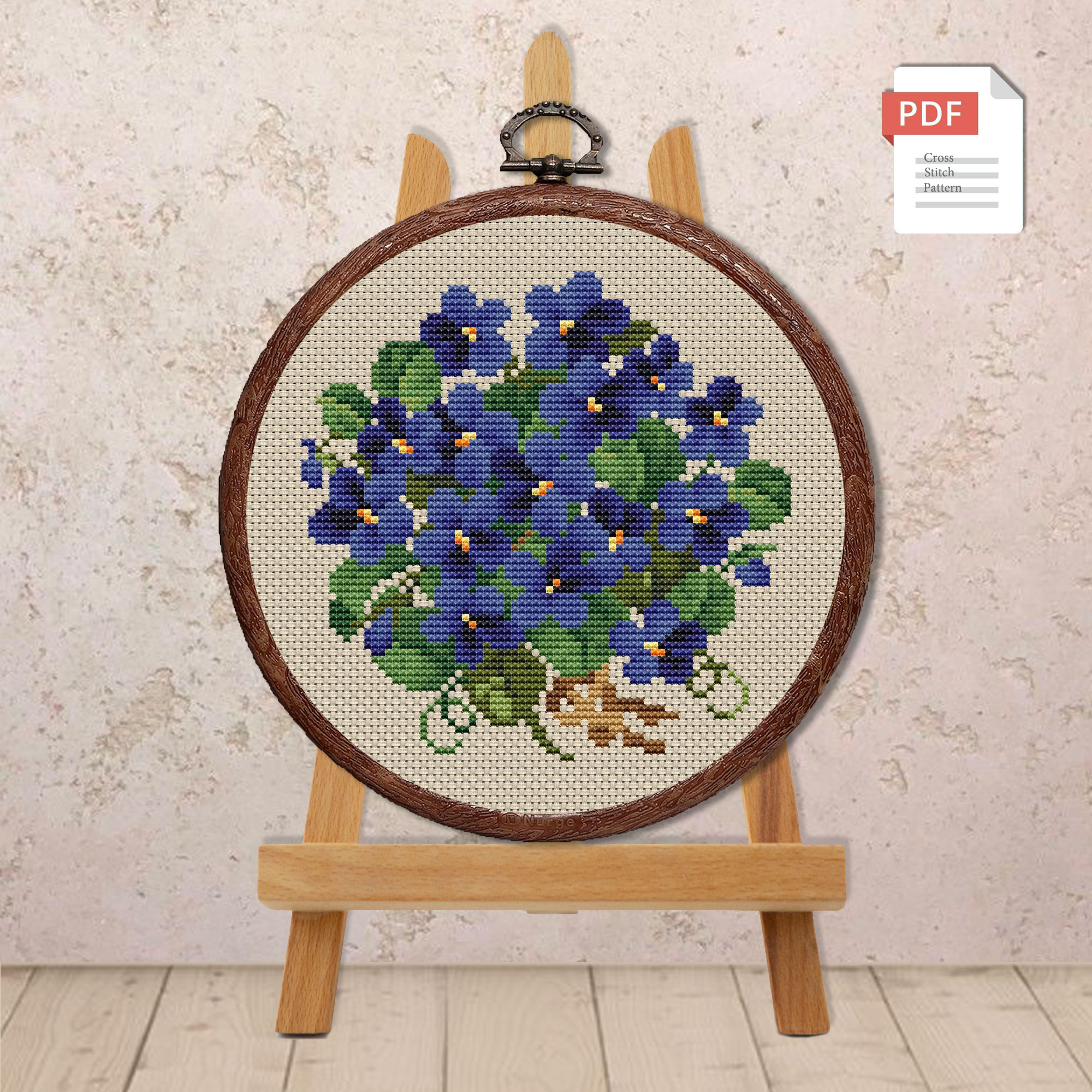 Vintage Bouquet Cross Stitch Pattern #fl.095 - Image 2