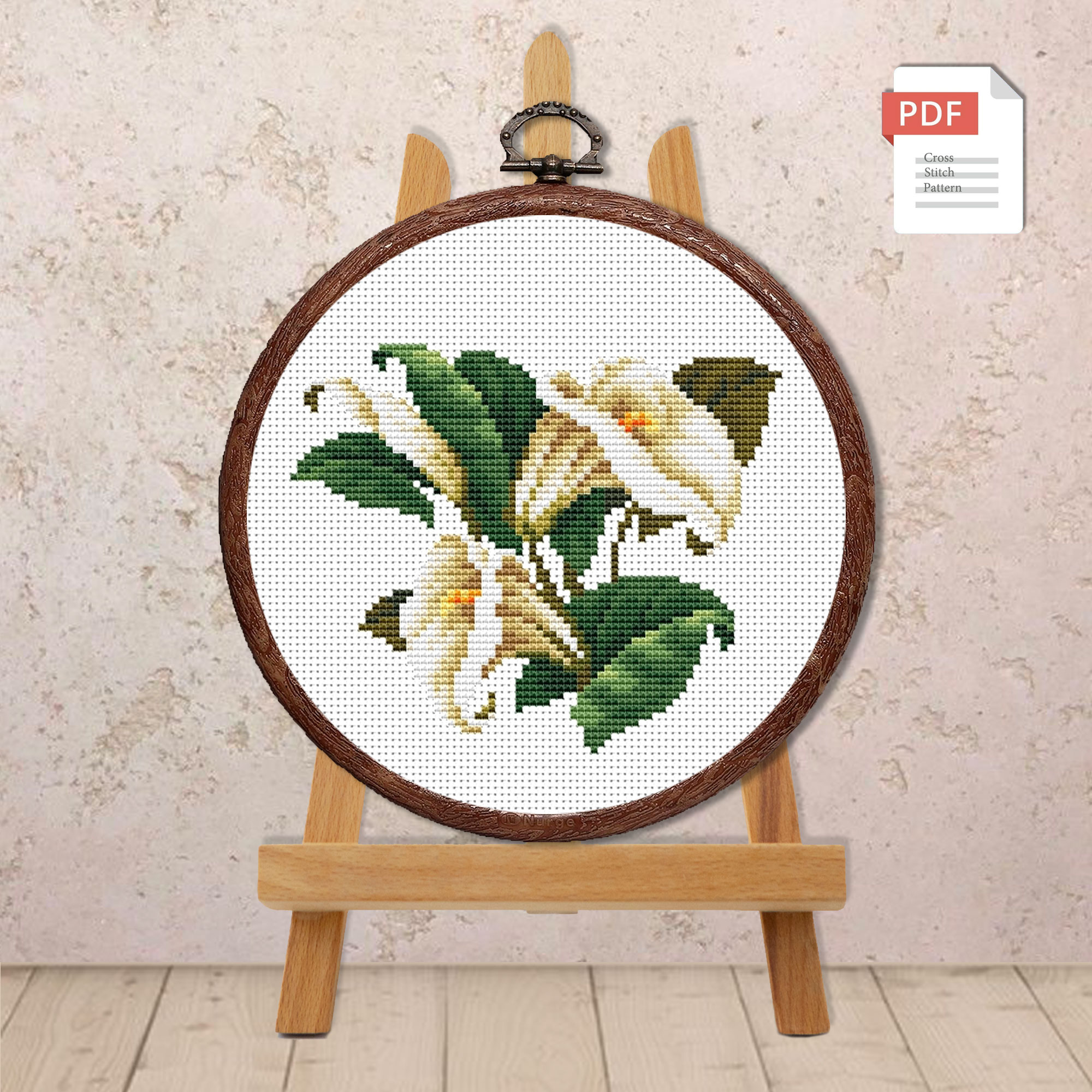 Vintage Calla Lily Cross Stitch Pattern #fl.101 - Image 2