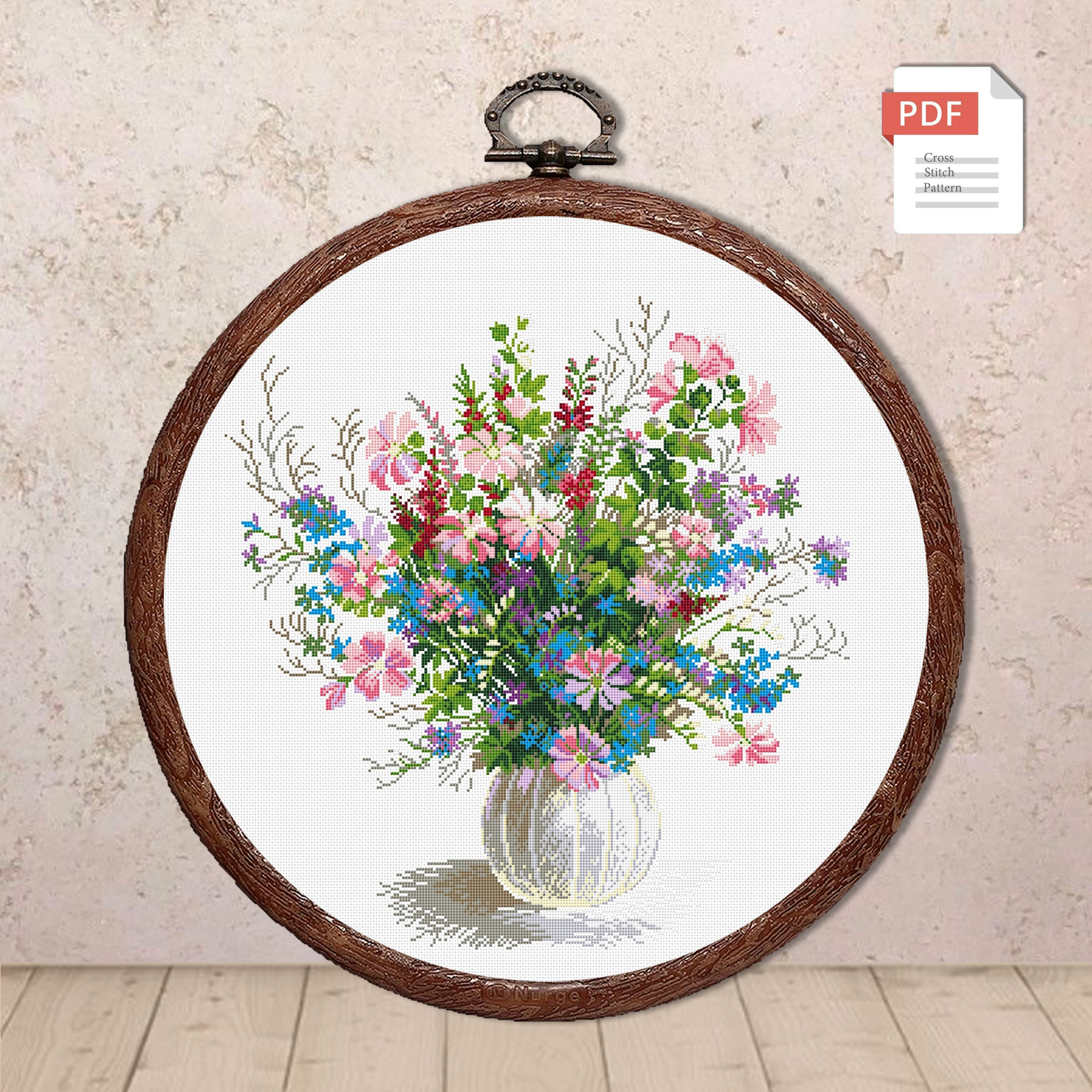 Summer Bouquet Cross Stitch Pattern #fl.155