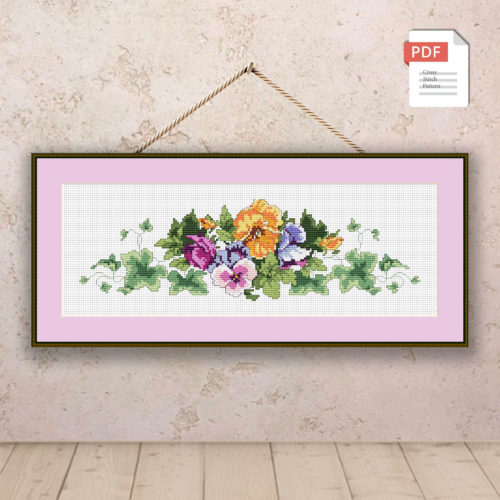 Pansy Cross Stitch Pattern #fl.164