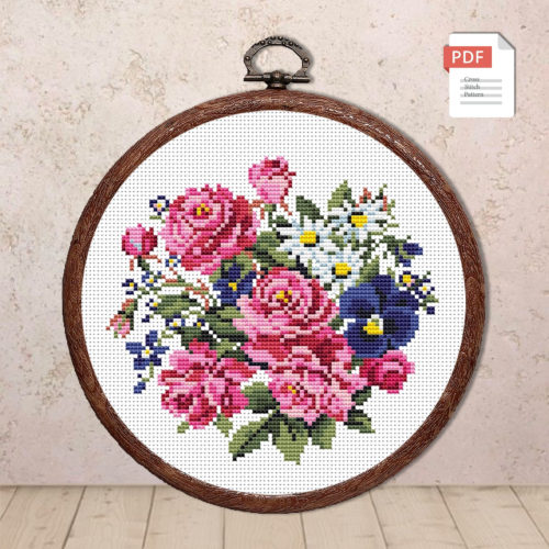 Summer Bouquet Cross Stitch Pattern #fl.166